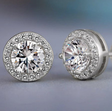 10MM 925 Sterling Silver Big Round Stud Earrings Made With Swarovski Crystals Swarovski Earrings price