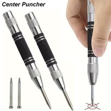1-2x Automatic Centre Punch Spring Loaded Auto Hole Metal Wood Marker Heavy Duty Hole Punch price