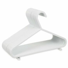 50 x BABY CHILDREN KIDS PLASTIC HANGERS CLOTHES CLOTH PLASTIC COAT HANGERS WHITE Baby Coat price