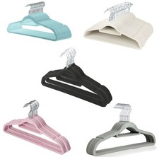 ANTI SLIP FLOCKED COAT CLOTHES HANGERS VELVET TROUSER TIE HANGING SPACE SAVING Baby Coat price