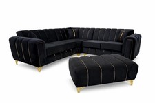 Keysri Turkish Corner Sofa Plush Velvet L Shape Sofa Set UK Upholstered Sofa Corner Sofa / Set price