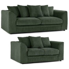 Forest Green Jumbo Cord 3 2 Seater Corner Sofa Suite Set Footstool swivel chair Corner Sofa / Set price