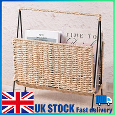 Magazine Newspaper Holder Basket Free Standing Post Storage Rack Book Organizer Magazine Rack / Newspaper Rack price