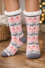 Women’s Fleece-Lined Slipper Socks – Soft, Warm & Non-Slip (UK Size 3–7) Women's Slipper Socks price