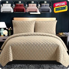 Bedspread Large Bed Throw 3Pcs Quilted Beddind Set Luxury Embossed Comforter New Baby Bedspread Set price
