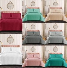 3 Piece Quilted Bedspread Pom Pom Embossed Comforter Bed Throw Bedding Set Sham Baby Bedspread Set price