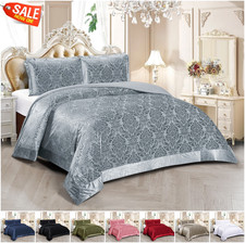 3 Piece Jacquard Quilted Bedspread & Pillow-Shams Set Double King Size Bed Throw Baby Bedspread Set price