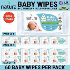 Natura Baby Wipes Sensitive Newborn Biodegradable Unscented 60 Wipes Baby Wipes price