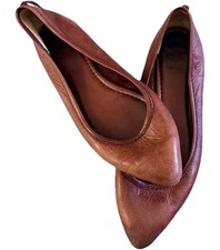 Frye Regina Burgundy Red Pointed Toe Ballet Flats - Sz 9 EUC Ballet Flats price