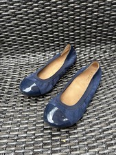 Vionic Caroll Navy Blue Leather Ballet Flats Womens 9 Orthotic Support Round Toe Ballet Flats price