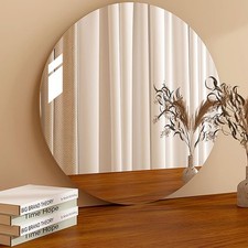 Large Self-Adhesive Mirror Frameless Unframed Bathroom Bedroom Wall Round 40cm Bathroom Mirror price