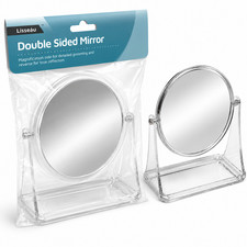 Round Bathroom Travel Mirror Double Sided Free Standing Tall Clear Shaving Groom Bathroom Mirror price