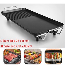 Table Top Electric Barbecue Grill Smokeless Non Stick Cooking Flat Plate 1500W Electric Grill-Barbecues price