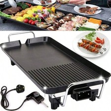 1500W Electric BBQ Grill Pan Smokeless Non Stick Indoor Outdoor Temperature Electric Grill-Barbecues price