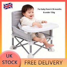 Portable Baby Booster Seat Foldable Highchair w/ Detachable Tray/Safety Harness High Chair price