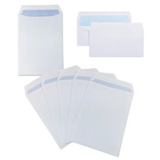 WHITE PAPER ENVELOPES A6/A5/A4/DL *ANY QTY* PLAIN SELF SEALING OFFICE Envelope price