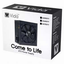 VIDA Black PSU Power Supply 500W/650W/750W Black White Desktop PC ATX 120mm Fan Power Supply price
