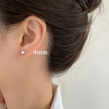 925 Sterling Silver Beatutiful Pearl Stud Earrings Women Girls Jewellery Gift Silver Earrings price