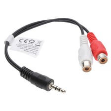 3.5mm Stereo Jack Plug to Twin Phono Sockets Adapter Cable 15cm RCA Audio RCA Cable price