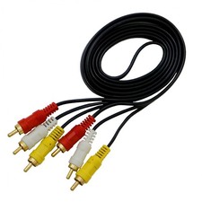 NEW! 1.5m Triple 3 Phono 3RCA to 3RCA AV Audio Video Gold Cable Lead RCA Cable price