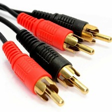 2 RCA to 2 RCA Gold Twin Phono Male Plug Audio Lead Cable 1m 2m 3m 5m 10m 20m RCA Cable price