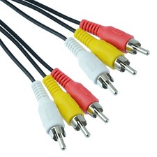 25cm 3 RCA Phono Male to Male Audio & Video Composite Cable Lead TV DVD RCA Cable price