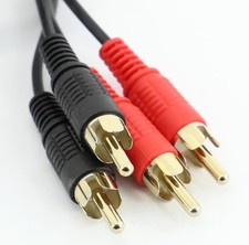 2 RCA to 2 RCA Gold Twin Phono Male Plug Audio Lead Cable 1m 2m 3m 5m 10m 20m RCA Cable price