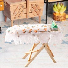 Dollhouse Miniature Ironing Set 1/12 Scale Simulation for DIY Fairy Garden Ironing Boards and Accessories price