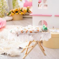 Dollhouse Miniature Ironing Set 1 :12 Simulation for Diorama Photo Props Ironing Boards and Accessories price