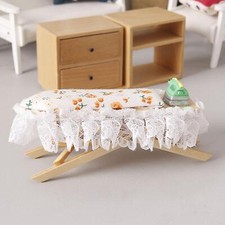 Dollhouse Miniature Ironing Set 1/12 Scale Simulation for Micro Landscape Ironing Boards and Accessories price