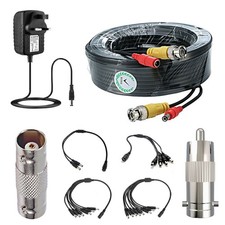 BNC 5M 10M 15M-50M DC Power Video Lead CCTV Security Camera DVR Extension Cable Video Cable price