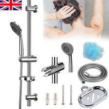 Adjustable Slider Rail Shower Riser Kit With Soap Bar Holder Hose Head Set Tool Shower Set price