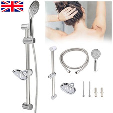 Adjustable Slider Rail Shower Riser Kit With Soap Bar Holder Hose Head Set UK Shower Set price