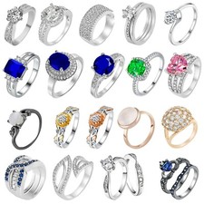 Women Swarovski Ring Crystal Elements CZ Jewellery Gems Fashion Real Quality UK Swarovski Ring price