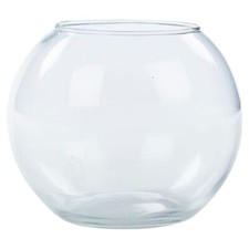 Recycled Clear Glass Round Flower Pot & Fish Bowl Vase Elegant Floral Displays Vase price