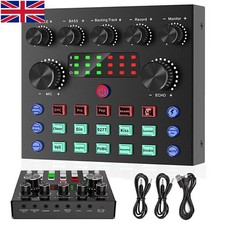 V8S External Sound Card with Bluetooth for Live Streaming Audio Mixer Broadcast Sound Card price