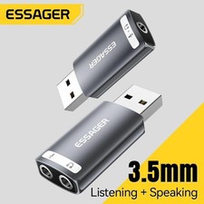 Audio Adapter - External USB Sound Card to 3.5mm Jack - Listening & Speaking Sound Card price