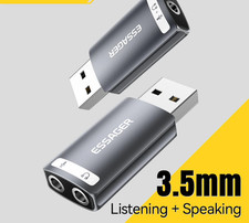 USB External Sound Card 3.5mm Audio Adapter Mic Headset for PC Laptop Sound Card price