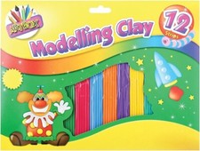 PACK OF 12 COLOURS Kids Modelling Clay Set Non Toxic Play Craft & Create Play Dough & Clay price