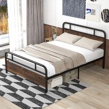 King Size Bed Frame w/ Headboard & Footboard Heavy-duty Metal Platform Bed Frame Bed Frame price