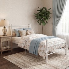 New LUXURY Strong Metal Bed Frames Single and Small Double Size 3ft 4ft Bed Frame price