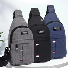 Men's Crossbody Chest Bag Shoulder Sling Backpack Travel Sports Messenger Bag UK Men's Backpack price
