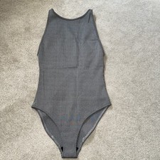H&M Women's Ladies Grey Sleeveless Bodysuit Size EUR 36 in Excellent Condition Women's Bodysuit price