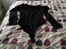 Women’s Black Long Sleeve Bodysuit , Size 10 Boohoo Women's Bodysuit price