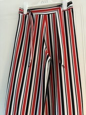 New Look Girls red black white striped summer Trousers Age 10-11 Girls' Capri Trousers price