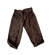 Old Navy Brown Cotton Adjustable Waist Capri Pants Girls Size 10 Girls' Capri Trousers price