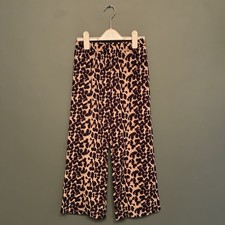 Next Girls Wide Legged Leopard Print Trousers, Aged 8 Years, Excellent Condition Girls' Capri Trousers price