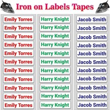 Iron On Name Labels For Clothes Personalised School Uniform Care Home Tapes Tags School Label price