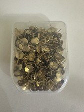 Brass Drawing Pins 100 Pack – Gold Thumb Tacks Push Pins for Notice Boards UK Pins & Thumbtacks price