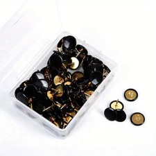 100 Drawing Pins Thumb Tacks Brass Head Strong Push Pin Card Board ElegantBlack. Pins & Thumbtacks price